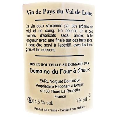 Chardonnay - Vin du Val de Loire - Étiquette Arrière