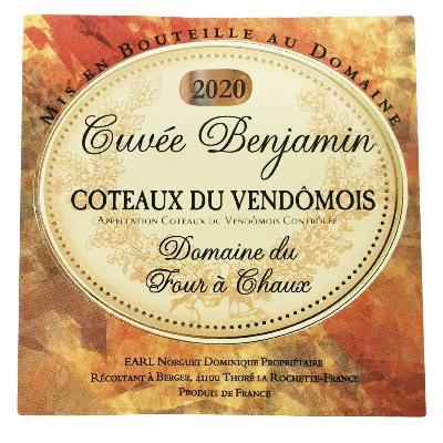 Coteaux du Vendmois - Benjamin - Etiquette avant