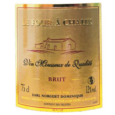 Vin Effervescent - Gris Brut - Etiquette avant